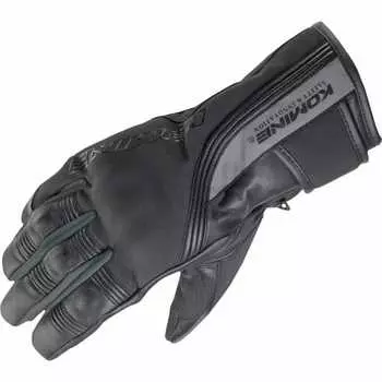 KOMINE Motorcycle Protect Touring Winter Gloves Black L GK-836 1281 Waterproof Cold Protection Carbon Stretch Material Protector for Autumn, Winter, a