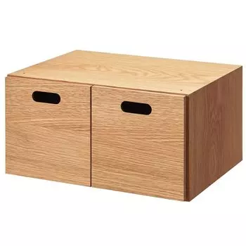 Комод MUJI Ширина 37 x Глубина 28 x Высота 1/2, 2 ящика, шпон дуба 12381129 18,5 см