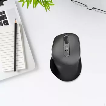 Компьютерная мышь эргономичная с горизонтальным колесом прокрутки, игровая беспроводная мышь, аксессуар для ПК Black