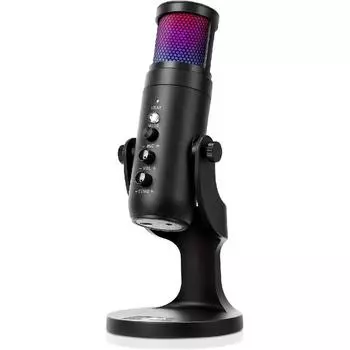 Компьютерный микрофон RGB для игр/подкастов, конденсаторный настольный микрофон для пения для ПК, динамические направленные микрофоны в форме сердца