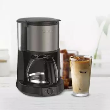 Компактная кофеварка с фильтром Tefal CM222 VIVO (0,6 л) 6 чашек 650 Вт, черный