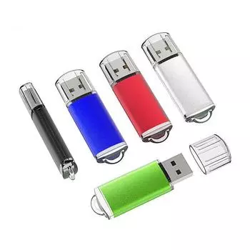Компактный металлический USB-флеш-накопитель с белой крышкой - 128 ГБ, 64 ГБ, 32 ГБ, 16 ГБ, 8 ГБ, 4 ГБ - совместим с автомобильной аудиосистемой и телевизором 32MB синий