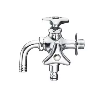 Компания SANEI Sanei Faucet Manufacturing горизонтальный кран для номинального размера Jointer Discharge pipe Water Bifurcated Silver (прежнее название Co., Ltd.) серебряный