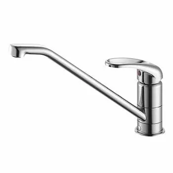 Компания SANEI Смеситель Sanei Faucet Single One Hole Mixing для верхней установки с пенопластовым кольцом и рычагом для кухни (прежнее название Seisakusho) Кухня, Тип, серебряный