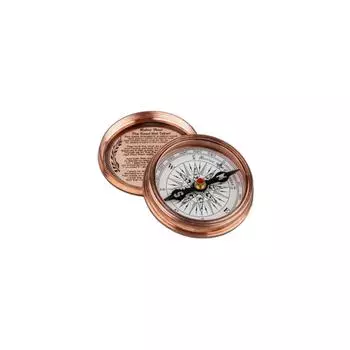 Компас Timeless Direction из латуни, 2 дюйма, с выгравированной цитатой — идеальный подарок на любой случай