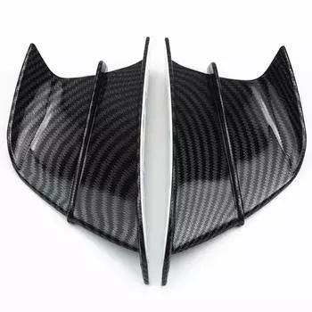 Комплект аэродинамических крыльев для мотоцикла, спойлер для Yamaha Suzuki Kawasaki Honda Ninja H2/H2R, скутер BWS RS JOG JOE D bright black 6PCS