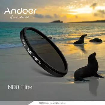 Комплект циркулярных фильтров Andoer 72 мм UV+CPL+ND8 Круговой поляризационный фильтр ND8 Фильтр нейтральной плотности 72 mm