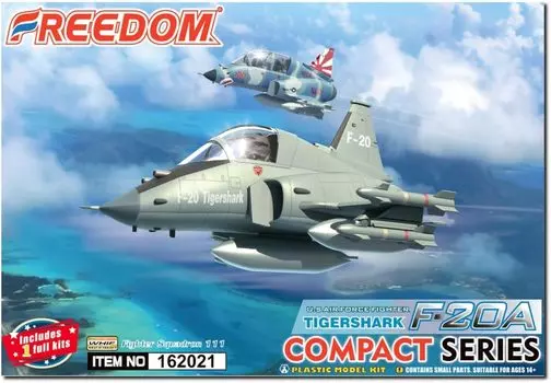 Комплект для сборки модели Freedom Compact Series Tiger Shark Пластиковая модель FRE162021 F-20A (Самолет)