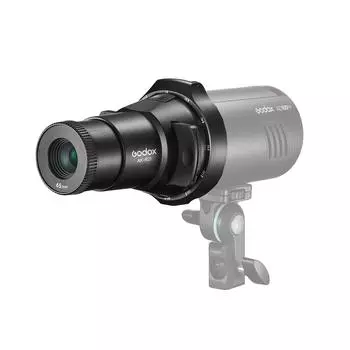 Комплект фотовспышки Godox AK-R21 с проекционным объективом 65 мм + монтажным адаптером для круглой головки