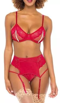 Комплект из 2 предметов Alyssa, красный L/XL прозрачный