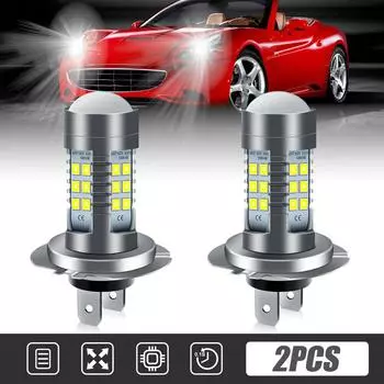 Комплект из 2 светодиодных ламп H7 8,5*4,0 см, супер яркий, 6000K