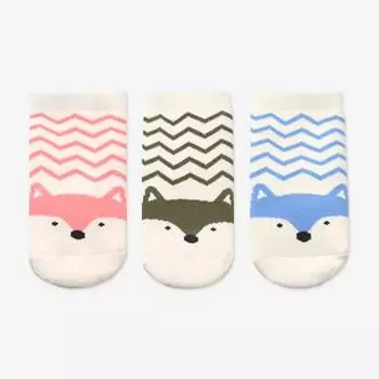 Комплект из 3 носков Hi Baby Club Baby Fluffy Fox, корейские детские товары