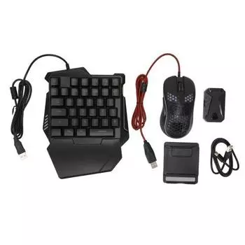 Комплект из клавиатуры и мыши, проводная игровая клавиатура RGB с полупроводниковой мышкой, адаптер для Android для Harmony