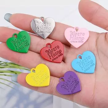 Комплект из ожерелья, браслета и серег из сплава «Любовь» ручной работы Heart Pendant серебряный