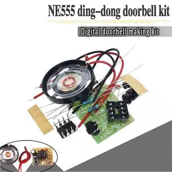 Комплект NE555 Чип Ding Dong дверной звонок NE555 Комплект дверных звонков Набор для изготовления цифровых дверных звонков DIY Комплект дверных звонков NE555