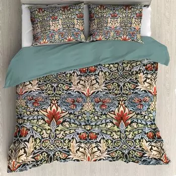 Комплект пододеяльника William Morris Strawberry Thief размера фулл/квин, мягкий, нежный, комплекты постельного белья для подростков/взрослых, пододеяльник EU single(135x200cm)