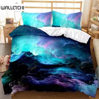 Комплект постельного белья 3D Galaxy, односпальный, двуспальный, Twin/Queen, 2 шт./3 шт./4 шт., комплект постельного белья с тематикой «Вселенная, космос» 2 140x200cm 3pcs