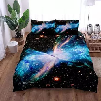 Комплект постельного белья Abstract Space Nebula, односпальный двуспальный, размер Queen, размер King, размер US Twin, полный комплект постельного белья размера King 140x210cm