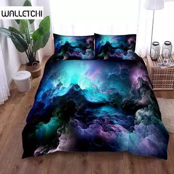 Комплект постельного белья Abstract Space Nebula, односпальный двуспальный, размер Queen, размер King, размер US Twin, полный комплект постельного белья размера King EU single(135x200cm)