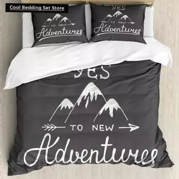 Комплект постельного белья Adventure с тематикой Wilderness Комплект постельного белья Double Queen King Size Комплект постельного белья из полиэстера Наволочка EU single(135x200cm)