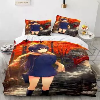 Комплект постельного белья Anime Kawaii Sexy Girl, пододеяльник, одеяло, комплект постельного белья, наволочка, размер King Queen Twin для мальчиков и девочек для взрослых 135X200cm-2pcs
