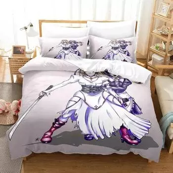 Комплект постельного белья «Anime Murder Princess» для мальчиков и девочек, двуспальный пододеяльник, наволочка, детская кровать, модный домашний текстиль для взрослых 70x133cm 2pcs