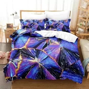 Комплект постельного белья Artistic Crystal для мальчиков и девочек Twin Queen Size Пододеяльник Наволочка Кровать для детей и взрослых Модный домашний текстиль 70x133cm 2pcs