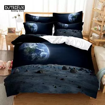Комплект постельного белья Aurora And Stars, комплект из 3 пододеяльников, мягкий, удобный, дышащий, для декора спальни и гостевой комнаты EU single(135x200cm)