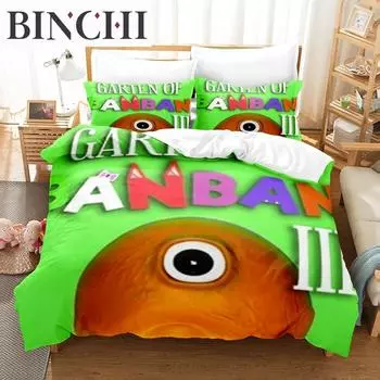 Комплект постельного белья Banban Garten 3D с игровым пододеяльником, наволочки, односпальные, двуспальные, для детей, с рисунком радуги, наборы пододеяльников EU Single 135x200cm