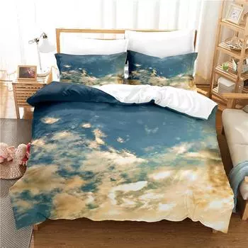 Комплект постельного белья Beautiful Clouds, комплект пододеяльников, комплект постельного белья с 3D-печатью, комплект постельного белья размера Queen, модный дизайн EU single(135x200cm)