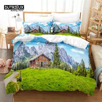 Комплект постельного белья Beautiful Scenery, комплект из 3 пододеяльников, мягкий, удобный, дышащий, для декора спальни и гостевой комнаты EU single(135x200cm)