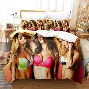 Комплект постельного белья Bikini Anime Beauty Single Twin Full Queen King Size Комплект постельного белья Aldult Kid Bedroom Duvetcover Sets Europe and America 70x133cm 2pcs