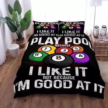 Комплект постельного белья для игры в бильярд King Queen Double Full Twin Single Size 70x133cm 2pcs