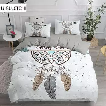 Комплект постельного белья Dream Catcher Элегантный пододеяльник в стиле бохо Queen 240x220 Этническое одеяло, односпальное, двуспальное, королевское, покрывало EU single(135x200cm)