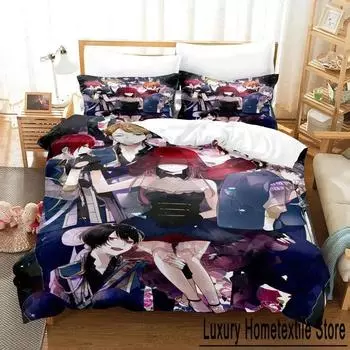 Комплект постельного белья Ensemble Stars Single Twin Full Queen King Size Bed Set Adult Kids Bedroom Duvet Cover Sets 3D Anime Bed Sheet Set 70x133cm 2pcs