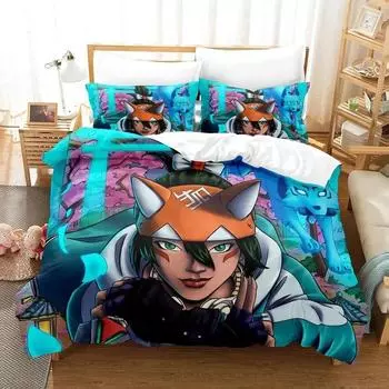 Комплект постельного белья Game Overwatch Kiriko Heads для мальчиков и девочек Twin Queen Size Пододеяльник Наволочка Кровать Дети Взрослые Домашний текстиль 70x133cm 2pcs
