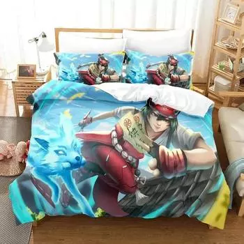 Комплект постельного белья Game Overwatch Kiriko Heads для мальчиков и девочек Twin Queen Size Пододеяльник Наволочка Кровать Дети Взрослые Домашний текстиль 70x133cm 2pcs