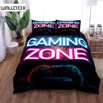 Комплект постельного белья Gaming Zone Art Duvet Cover Set King Queen Double Full Twin Single Size EU single(135x200cm)