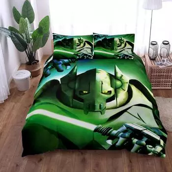 Комплект постельного белья General Grievous Duvet Cover Set King Queen Double Full Twin Single Size EU single(135x200cm)