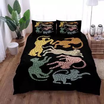 Комплект постельного белья Great Cheetah, односпальный двуспальный, размер Queen King, размер US Twin, полный комплект постельного белья размера King Size EU single(135x200cm)
