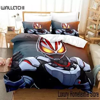 Комплект постельного белья Kamen Rider Geats, односпальная кровать, двуспальная кровать, двуспальная кровать, комплект постельного белья для взрослых и детей, комплект простыней с 3D-аниме 70x133cm 2pcs
