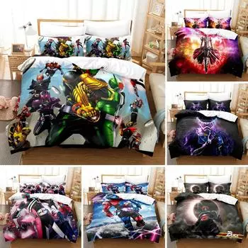 Комплект постельного белья Kamen Rider, пододеяльник, наволочка, удобный стеганый комплект постельного белья, комплект постельного белья размера «king size» для дома и офиса 70x133cm 2pcs
