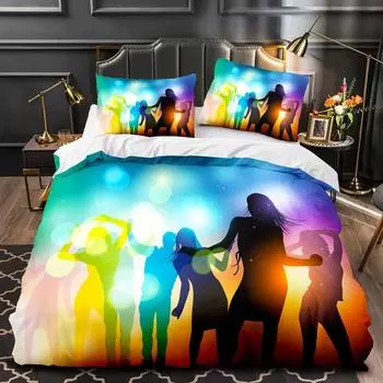 Комплект постельного белья Madden DJ Single Twin Full Queen King Size Kawaii Комплект постельного белья Aldult Kid Bedroom Duvetcover Sets 3D Print Rainbow 70x133cm 2pcs