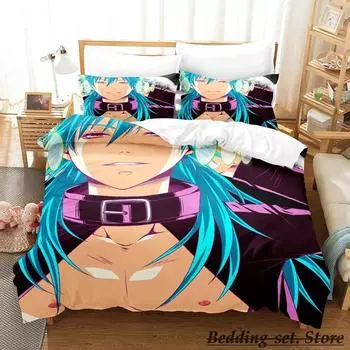 Комплект постельного белья Murder Single Twin Full Queen King Size Bed Set Adult Kid Bedroom Duvetcover Sets Anime Parure de lit Bed 70x133cm 2pcs