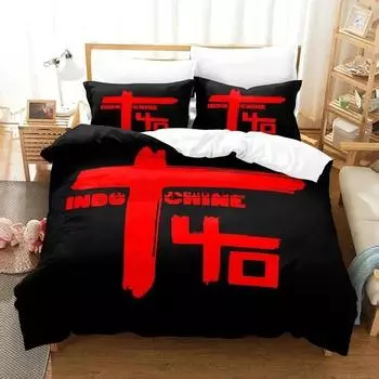 Комплект постельного белья Rock Indochine для мальчиков и девочек, двуспальный, пододеяльник, наволочка, детская, взрослая, мода, домашний текстиль EU Single 135x200cm