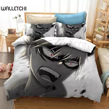 Комплект постельного белья с 3D-печатью в стиле японского аниме «Моя геройская академия», пододеяльники с наволочками, постельное белье, домашний текстиль, комплект постельного белья 70x133cm 2pcs
