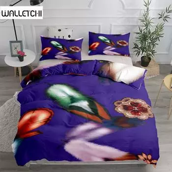 Комплект постельного белья с перьями и драгоценностями King Queen Double Full Twin Single Size EU single(135x200cm)