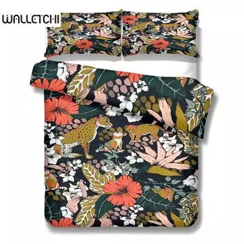 Комплект постельного белья Shivering Wild Animals King Queen Double Full Twin Single Size EU single(135x200cm)