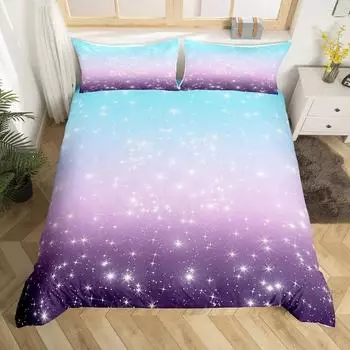 Комплект постельного белья Sparkling Stars, пододеяльник Galaxy, созвездие Astrology, зодиакальный знак Nebula, розовый гороскоп, пододеяльник 70x133cm 2pcs
