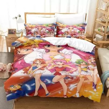 Комплект постельного белья Wedding Peach Single Twin Full Queen King Size Комплект постельного белья Aldult Kid Bedroom Duvetcover Sets 3D Anime Комплект простыней 70x133cm 2pcs